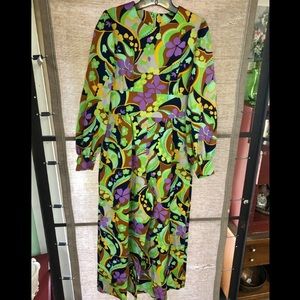 60’s 70’s Vintage Groovy Hippie Flare Jumpsuit